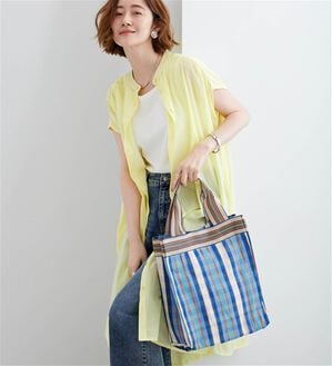 BELLUNA（ベルーナ）の「<INDIA>プラスチックバッグスクエア（その他バッグ）」｜ブルー系