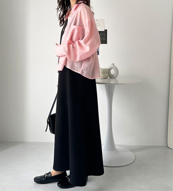 GeeRA（ジーラ）の「着回し自在シアーショートシャツ（シャツ）」｜詳細画像