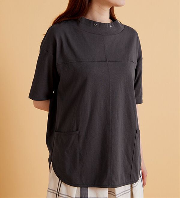 BELLUNA（ベルーナ）の「抗菌防臭綿１００％切替デザインプルオーバー（カットソー）」｜詳細画像