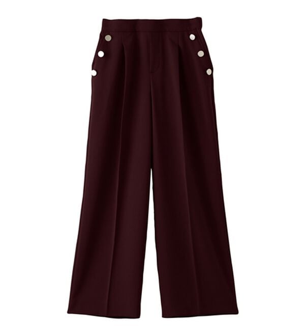 BELLUNA（ベルーナ）の「メランジストレッチ素材ワイドパンツ（ワイドパンツ・ガウチョ）」｜詳細画像