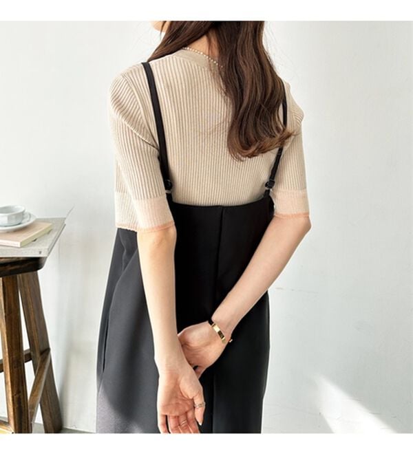 GeeRA（ジーラ）の「『ドラマ着用商品』 袖口シアーリブニット（ニット・セーター）」｜詳細画像