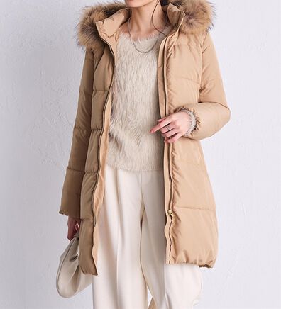 美品】escheワールド 河川 ドット柄 スプリングコート 大きいサイズ 42 XL