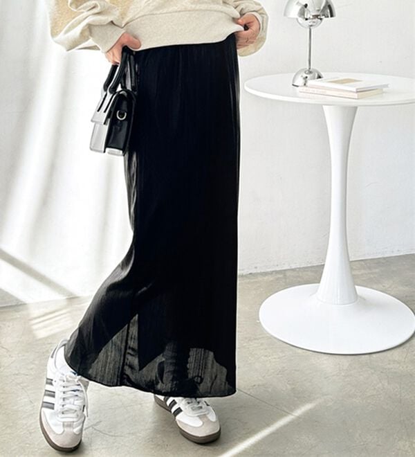 GeeRA（ジーラ）の「シャイニーナロースカート（ロングスカート）」｜詳細画像