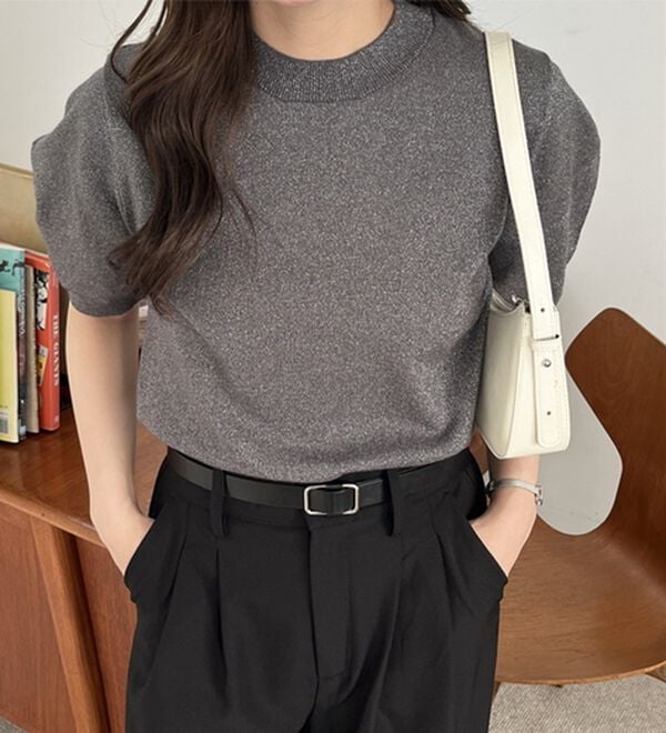 GeeRA（ジーラ）の「ラメパフスリーブニット（ニット・セーター）」｜詳細画像