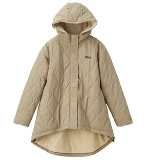 RANAN（ラナン）の「【新色追加】＜ＦＩＬＡ＞裏ボアフリースキルトコート（ハーフコート）」｜ベージュ