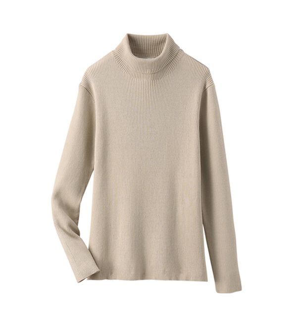 BELLUNA（ベルーナ）の「【安心感あるプチプラニット】リブニットタートルネックプルオーバー（ニット・セーター）」｜詳細画像