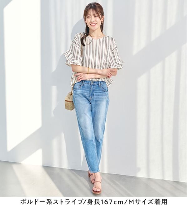 alotta（アロッタ）の「【４つの機能付】ひんやりフリル袖ブラウスＴシャツ（ブラウス）」｜詳細画像