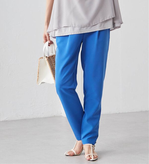 RANAN（ラナン）の「【選べる股下】美脚シルエットタックパンツ（股下６１・６５ｃｍ）（フルレングスパンツ）」｜詳細画像