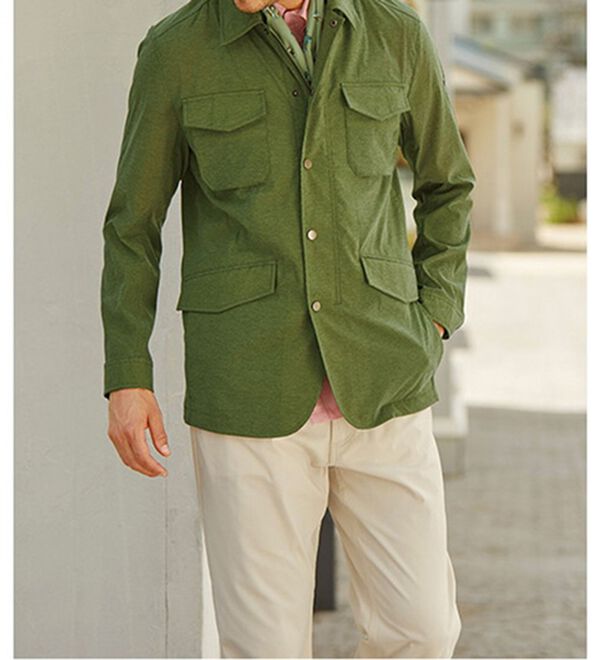 「＜コムルヴァン・オム＞ミリタリーライトジャケット（メンズジャケット）」｜詳細画像