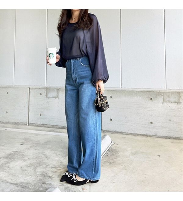 GeeRA（ジーラ）の「バックリボンシアーブラウス（ブラウス）」｜詳細画像