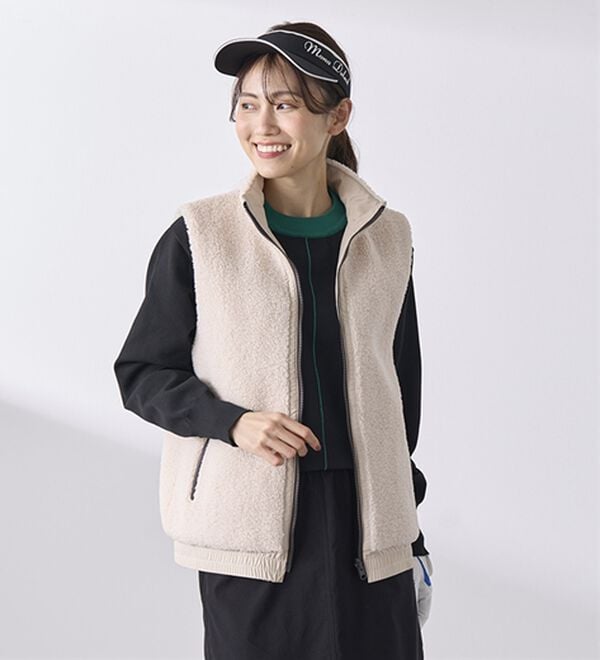 BELLUNA（ベルーナ）の「はっ水リバーシブルボアベスト（ベスト）」｜詳細画像