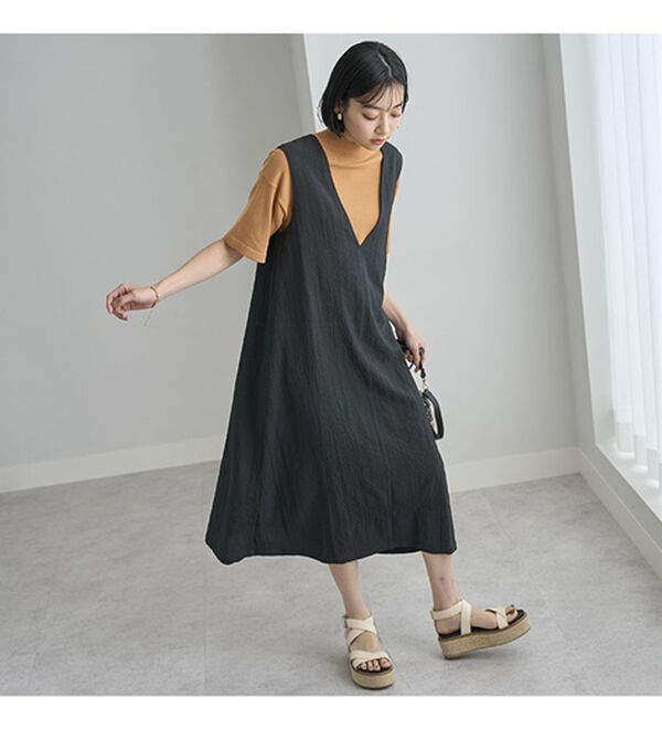 BELLUNA（ベルーナ）の「サラっと素材バックリボンワンピース（その他ワンピース）」｜詳細画像