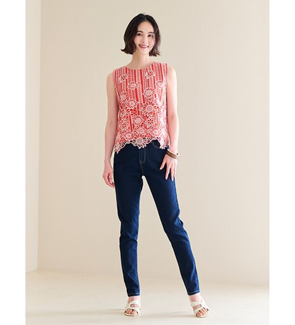 RANAN（ラナン）の「ひんやり！レース使いプルオーバー（ブラウス）」｜詳細画像