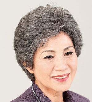 ルフラン（ルフラン）の「総手植　髪色選べるヘアピース（ウィッグ・ヘアピース・エクステ）」｜白髪50％