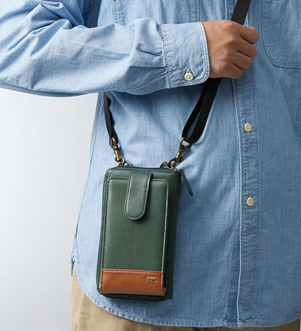 「＜ゴールデンベア＞大人のスマホ＆ウォレットポーチ（メンズショルダーバッグ）」｜詳細画像