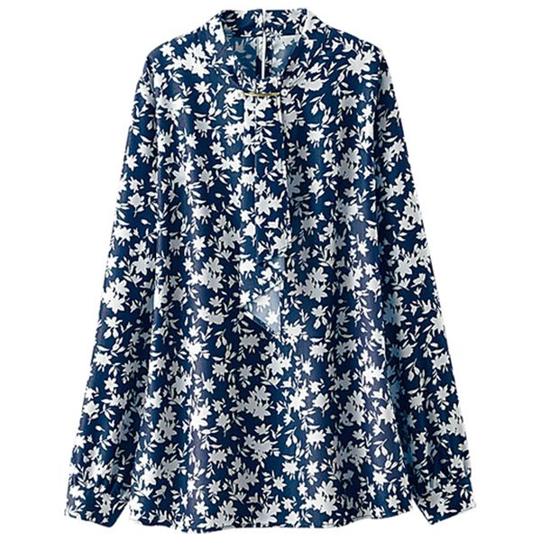 BELLUNA（ベルーナ）の「お手入れ簡単で嬉しいイージーケアブラウス（ボウタイ）（ブラウス）」｜花柄