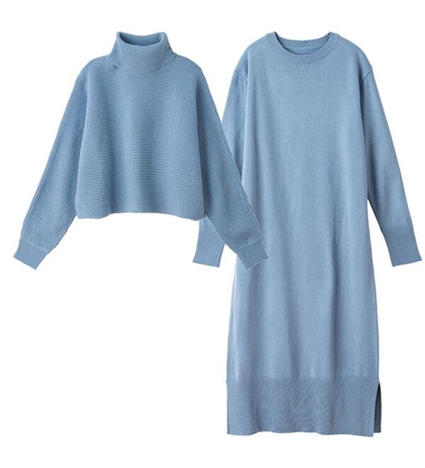 RANAN（ラナン）の「【２点セット】ニットワンピースアンサンブル（ニットワンピース）」｜詳細画像