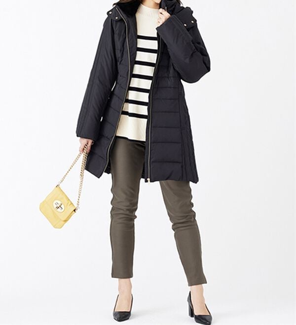 BELLUNA（ベルーナ）の「フレンチダウン使い細見えキルト切替ロングコート（ロングコート）」｜詳細画像