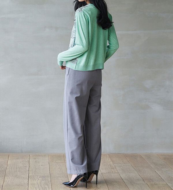 RANAN（ラナン）の「スカーフプリントニットカーディガン（ニットカーディガン）」｜詳細画像