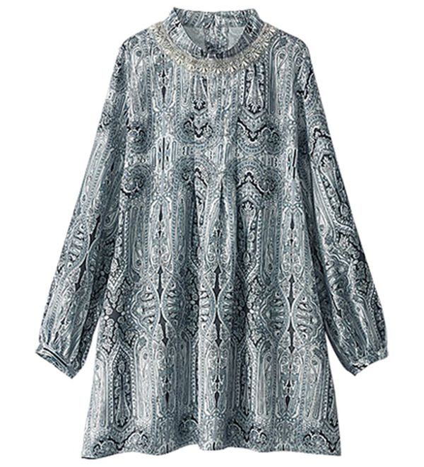 BELLUNA（ベルーナ）の「艶やかペイズリー柄ビジュー使いチュニック（チュニック）」｜詳細画像