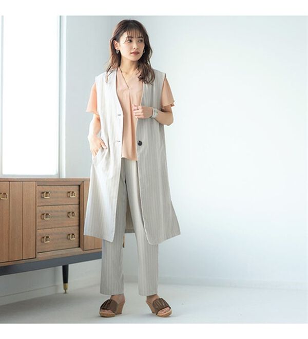 GeeRA（ジーラ）の「サラサラ涼しい！着やせも叶うフレアー袖ブラウス（ブラウス）」｜詳細画像