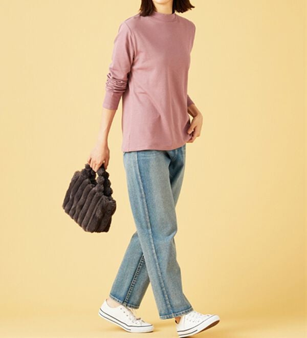 BELLUNA（ベルーナ）の「肌に優しい吸湿発熱ふんわりプルオーバー（カットソー）」｜詳細画像