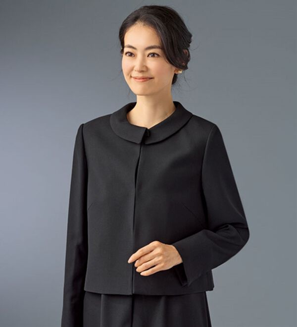 BELLUNA（ベルーナ）の「取外し可能！フリル衿ワンピースアンサンブル（ブラックフォーマル（喪服・礼服））」｜詳細画像