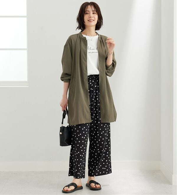 BELLUNA（ベルーナ）の「とろみ素材イージーケアロング丈ジャケット（その他ジャケット）」｜詳細画像