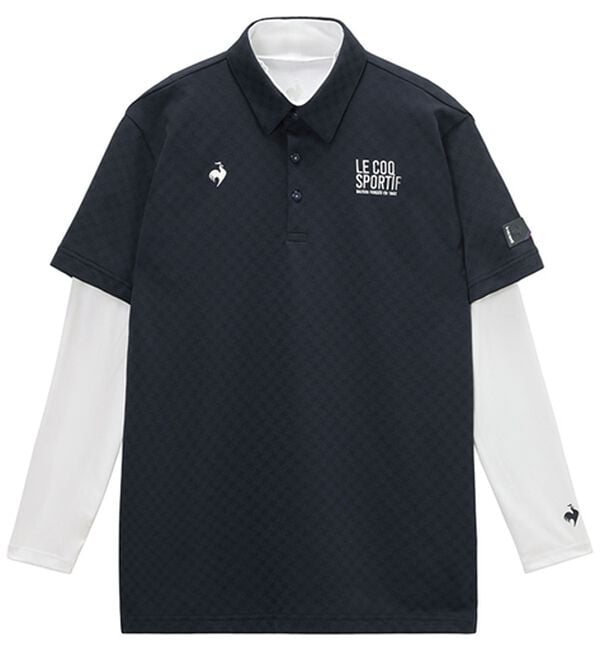 「＜ルコック＞３ＷＡＹチェックジャカード半袖シャツ＆インナーシャツ（メンズポロシャツ）」｜詳細画像