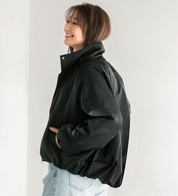 BELLUNA（ベルーナ）の「【ＵＭＢＲＯ】あったか中わたジャケット（ハーフコート）」｜ブラック