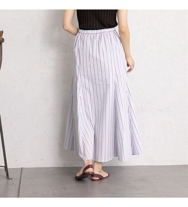 GeeRA（ジーラ）の「マルチストライプフレアースカート（ロングスカート）」｜詳細画像