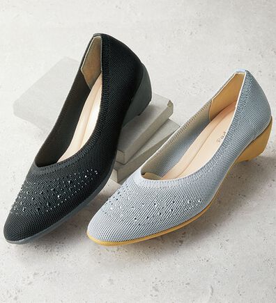 BELLUNA（ベルーナ）の「きらきらビジューニットパンプス（パンプス）」