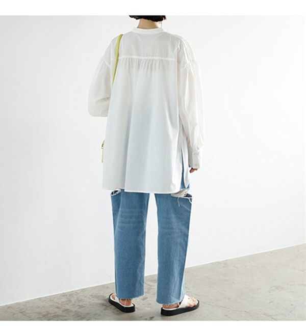 GeeRA（ジーラ）の「イレギュラーヘムスキッパーネックシャツ（シャツ）」｜詳細画像