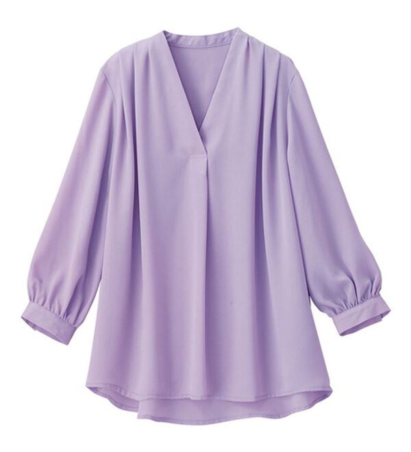 GeeRA（ジーラ）の「シルエットきれい！上品7分袖デザインブラウス（ブラウス）」｜詳細画像