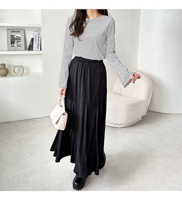 GeeRA（ジーラ）の「切替フレアーロングスカート（ロングスカート）」｜詳細画像