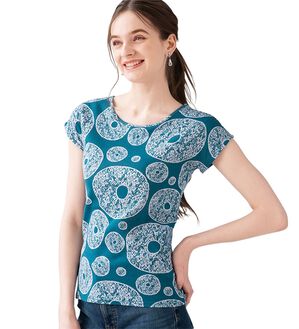 「【４色組】綿１００％ラクでお洒落なカップ付Ｔシャツ（ブラトップ・カップ付きインナー）」｜詳細画像