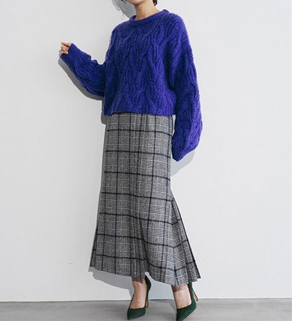 RANAN（ラナン）の「ビッグケーブル短丈ニット（ニット・セーター）」｜詳細画像