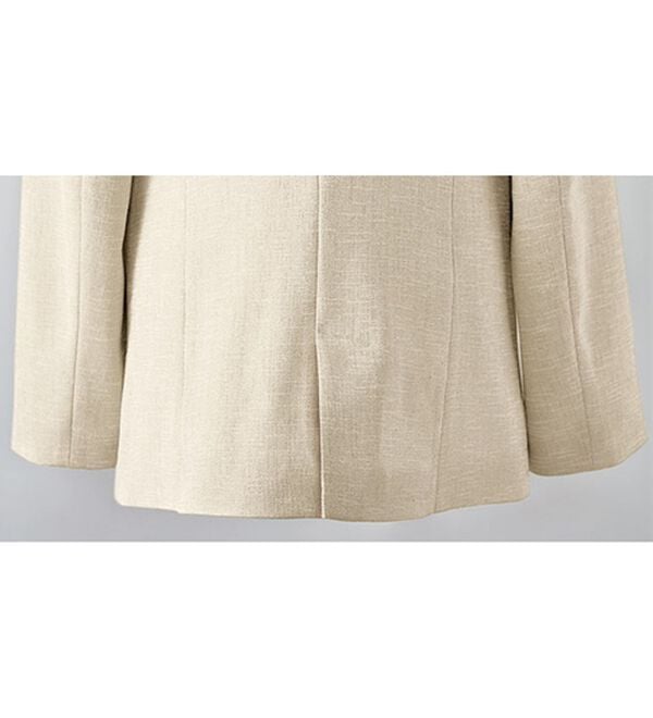 BELLUNA（ベルーナ）の「＜楽スタフィット＞ノーカラージャケット（ノーカラージャケット）」｜詳細画像