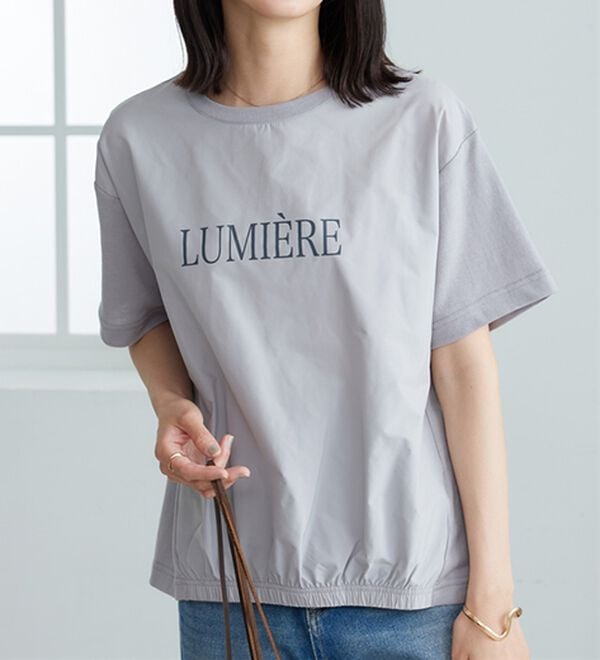 BELLUNA（ベルーナ）の「異素材切替ロゴプリントプルオーバー（カットソー）」｜詳細画像