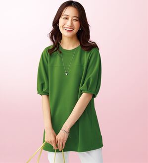 BELLUNA（ベルーナ）の「ポコポコ素材ふんわり袖チュニック（チュニック）」｜詳細画像