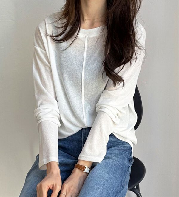 GeeRA（ジーラ）の「着回し自在！スラブシアートップス（カットソー）」｜詳細画像