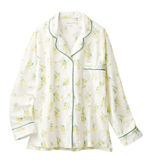 YU'NOW（ユナウ）の「【３点セット】綿100％テーラーシャツパジャマ（パジャマ・ルームウェア）」｜詳細画像