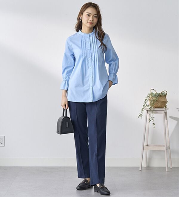BELLUNA（ベルーナ）の「綿混ハイパー美脚ストレッチチノパンツ（フルレングスパンツ）」｜詳細画像