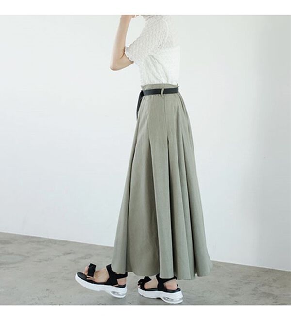 GeeRA（ジーラ）の「ワークベルト付フレアースカート（ロングスカート）」｜詳細画像