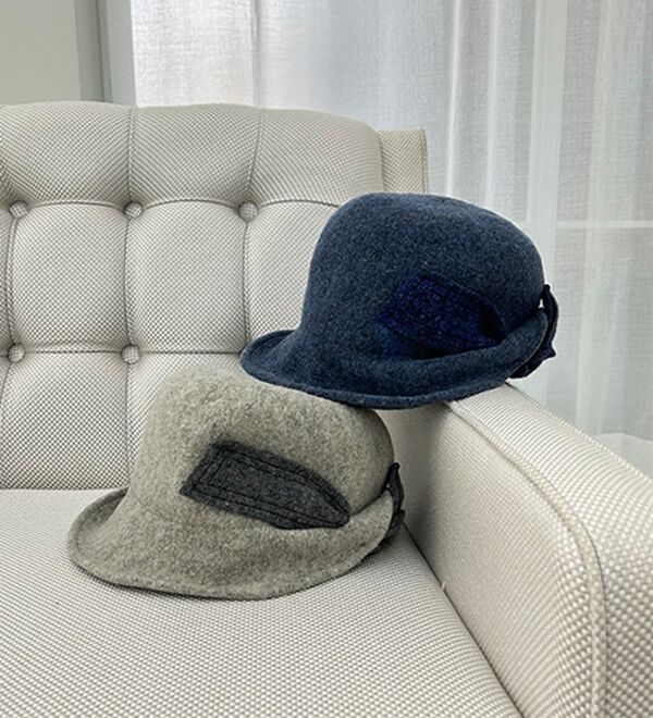 BELLUNA（ベルーナ）の「バスクウール混配色デザインハット（帽子）」｜詳細画像