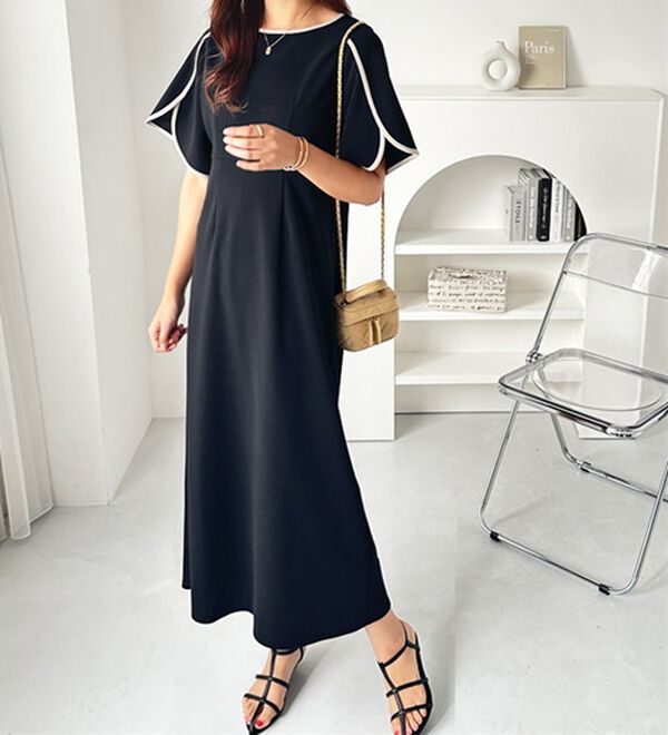 GeeRA（ジーラ）の「スリット入りフレアースリーブワンピース（その他ワンピース）」｜詳細画像