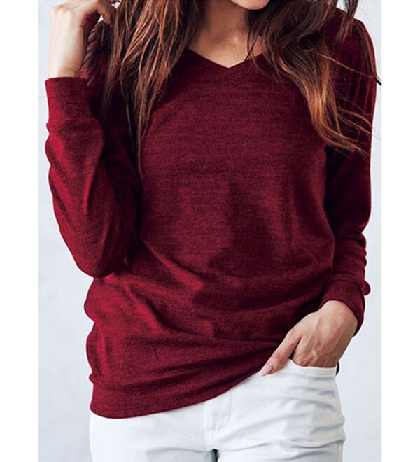 RANAN（ラナン）の「レディシルエットＶネックプルオーバー（カットソー）」｜詳細画像