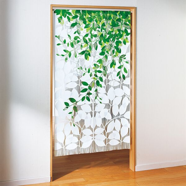 「風水カラーレースのれん（のれん・間仕切り・カフェカーテン）」｜リーフ