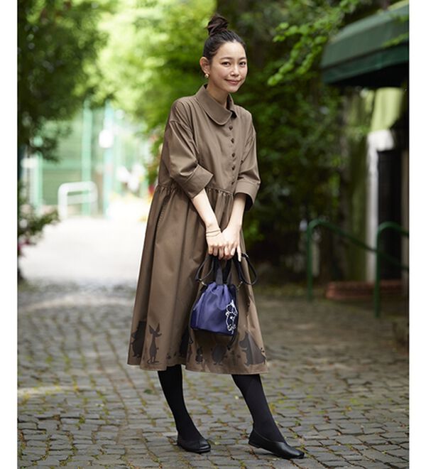 BELLUNA（ベルーナ）の「【ムーミン】シルエット柄ワンピース（その他ワンピース）」｜詳細画像