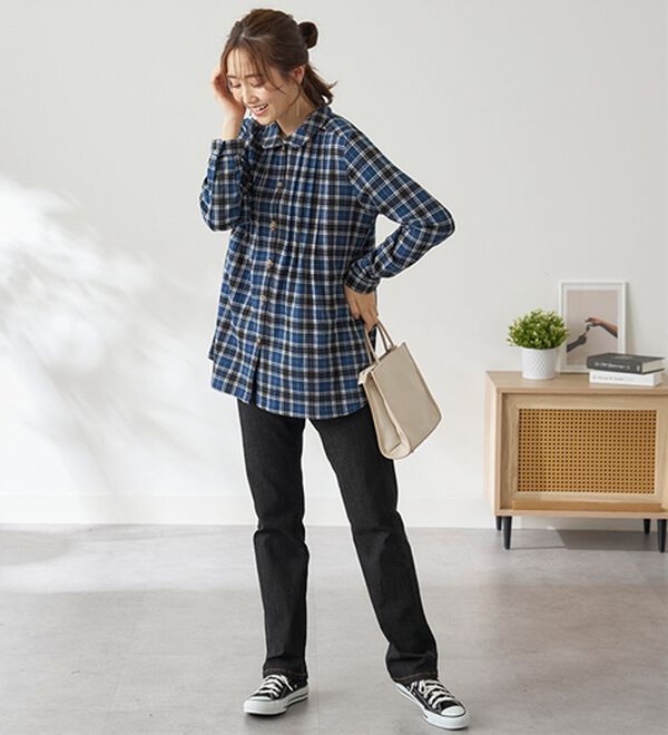 BELLUNA（ベルーナ）の「まるで着る毛布！静電防止付裏ファーブラウス（チュニック）」｜詳細画像